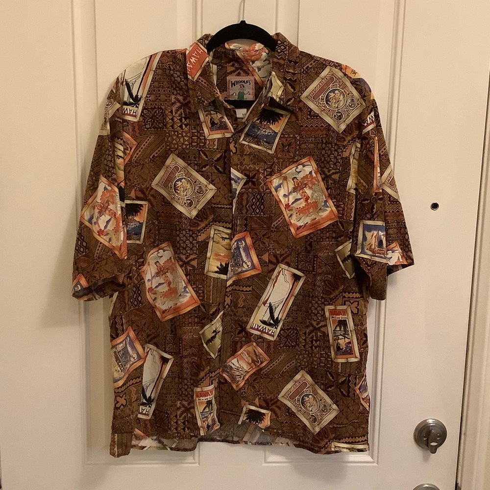 authentic hawaiian vintage whoola’s shirt L